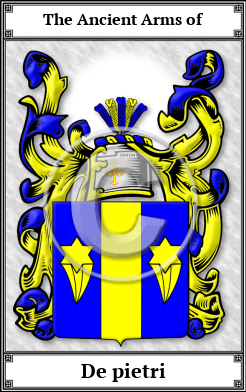 De pietri Family Crest Download (JPG)  Book Plated - 150 DPI